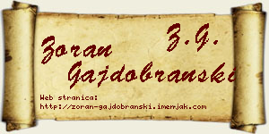 Zoran Gajdobranski vizit kartica